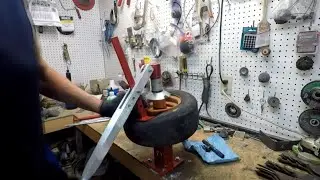 Harbor Freight Mini Tire Changer & Green Tire Slime