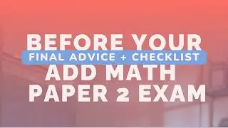 IGCSE / O Level Add Maths Paper 2 students, it's time! ⭐