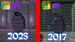 Super Bear Adventure - Gameplay Walkthrough - 2017 VS 2025 Old New Turtle Golem Bossfight