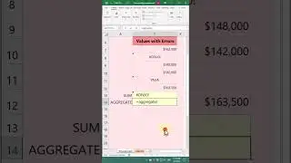 How to Sum Values Ignoring Errors: AGGREGATE Function