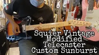 Squier Vintage Modified Telecaster Custom 3 Tone Sunburst ( Sound Sample )