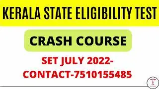 KERALA SET JULY 2022-CRASH BATCH ADMISSION