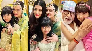 Rekha Hugs Amitabh Bachchan Granddaughter Aaradhya Bachchan At NMACC Gala Night Day 2