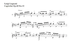 L. Legnani. Capricho Op.20 N33