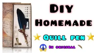 Diy feather pen ✒ 🤯| in original 🪶 😳|#penguinart |#art |#drawing 