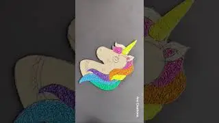 Diy Unicorn wall hanging craft #wallhanging #diy #unicorncraft #homedecor #shorts