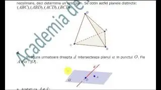 VIII-Geometrie-Puncte, drepte, plane. Determinarea dreptei si planului-Fixare