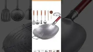 Carbon Steel Wok Traditional Hand Hammered - 13.4