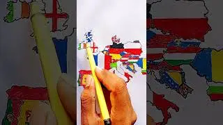 Draw Flag Map of Northern Ireland 🏴󠁧󠁢󠁮󠁩󠁲󠁿 #northernireland