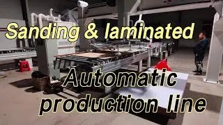Panel sanding & laminated automatic production line#sandingmachine #sanding #sandingwood