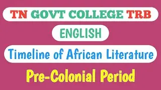 timeline of african literature pre colonial period | african literature