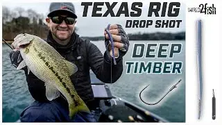 Установка Texas Rig Drop Shot для ловли глубокого зимнего окуня