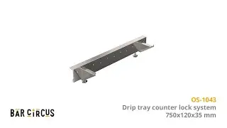 Drip tray counter lock system 750x120x35 mm - OS-1043