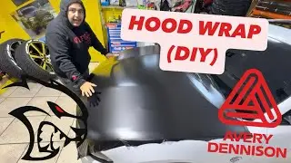 How to Wrap a Hood - FAST, EASY & PERFECT RESULTS - Charger Hellcat in Avery Dennison Satin Black