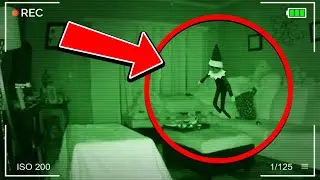 SECURITY CAMERA CATCHES ELF ON THE SHELF MOVING FLYING!