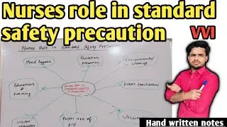 Nurses role in standard safety precaution in Hindi with proper Notes
