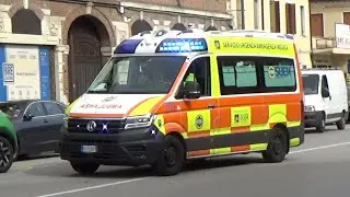 [DOUBLE SIREN] 2X Ambulanza SUEM 118 San Don&agrave; in emeregenza - Italian ambulance responding code 3
