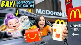 BAYI RUMI KPOP DEMON HUNTER DRIVETHRU McD MEKDI MOBIL ! BORONG HAPPY MEAL & ES KRIM !