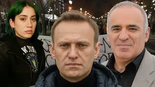 Anti-War Protests in Russia, Alexei Navalny and Garry Kasparov with Anastasiya Paraskevova
