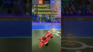 Kickoff...demo ...and backwards goal #rocketleague #season17 #gaming #rl #shorts #rocketleagueclips