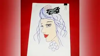 make Doll face with water, sketch & mome colour's