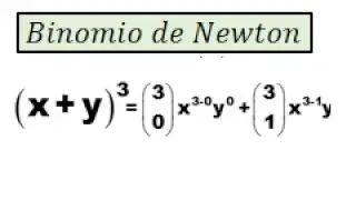 Números combinatorios Binomio de Newton