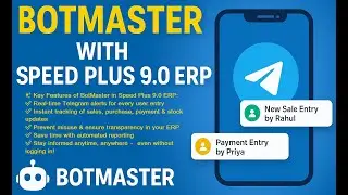 Speed Plus 9.0 ERP with BotMaster | Real-Time Telegram Alerts | Track User Activities Instantly
