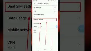 how to change data from sim1 to sim2 in Huawei #shorts