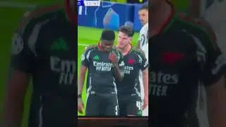 Real Madrid vs Arsenal | Declan rice furious with Partey needless yellow card