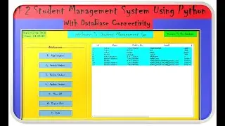 Student Management System Using Python with Database Connectivity #2 | Python mini projects #31
