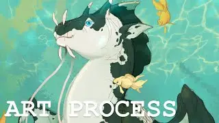 ART PROCESS // Dragon Fan&Gift Art