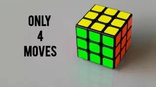 How solve 3x3 rubik's cube Olny 4 Moves 🤫