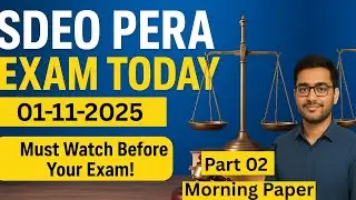 SDEO Pera solved paper today || Morning batch paper ||Part 2 || November 1,2025