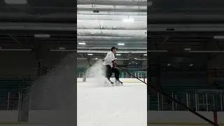 Hockey stop #hockeyskates #hockeyplayer #goalie #hockeytime #icehockey #sports #hockeysports #nhl
