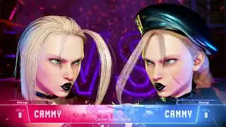Street Fighter 6 Cammy shiny alt black and blue mod color showcase