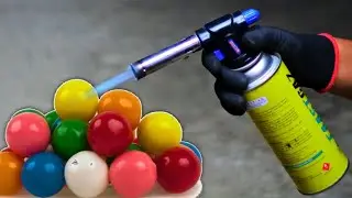 Flame Gun / Gas Torch VS Bubble Gum | Amazing Experiment you have to see | Satisfying Videos  ASMR