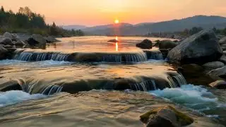 River waterfall sounds | Relaxing sounds for sleep | River water flowing sound for relaxation