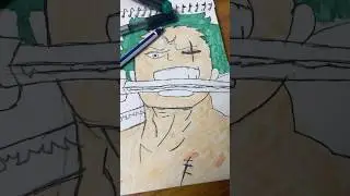 How to draw Zoro #shorts #ytshorts #art