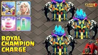 TH17 Royal Champion Charge + SUPER YETI Spam | Th17 Best Attack Strategy.