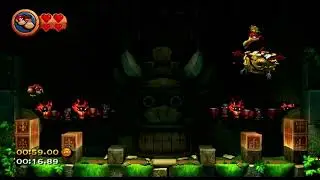 [Donkey Kong Country Returns] 3-B Ruined Roost &mdash; 45.74 (Shiny Gold Medal) [Guide]