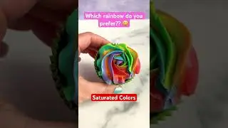 Which Rainbow Cupcake Do You Prefer? #shorts #cupcake #rainbow