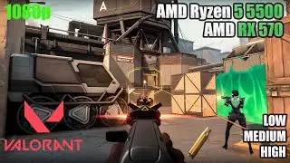 Valorant Gameplay | R5 5500 | Rx 570 | 1080p | Detailed Benchmark