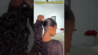 😫No Glue No Sew-in Curly Ponytail! Wrap Around Drawstring Clip-in Ponytail Ft.#ELFINHAIR Review
