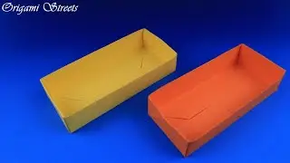 Как сделать коробку из бумаги. Оригами коробка