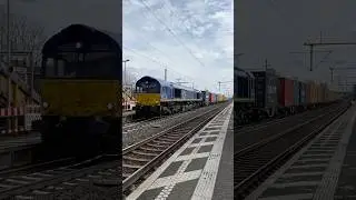 Railtraxx 266 118-9 Class 66 schwere Diesellokomotive gemischter G&uuml;terzug Durchfahrt Bf Beuel #br266