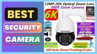 Best 12MP 6K POE High Speed Dome PTZ IP Camera