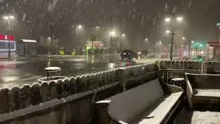 Sigue callendo nieve en south bend Indiana