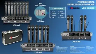 Mic Wireless 4ch,6ch,8ch Ada 8Preset EQ dan Anti Feedback - dBvoice VRS-A4 | VRS-A6 | VRS-A8