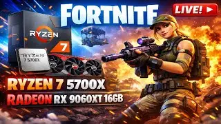 🔴FORTNITE LIVE FPS TEST - RYZEN 7 5700X RX 9060XT 16GB, 32GB 3200 - PC 5500 LEI DE VANZARE