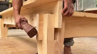 Extremely Ingenious SkillsWoodworking Worker || Making CrossJoints Bed Monolithic Wood Projects new